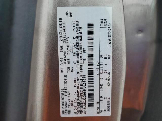 5LMCJ2D96KUL37615 - 2019 LINCOLN MKC SELECT BEIGE photo 13