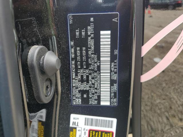5TDGZRAH5NS098217 - 2022 TOYOTA HIGHLANDER XLE Սև լուսանկար 12
