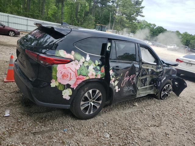 5TDGZRAH5NS098217 - 2022 TOYOTA HIGHLANDER XLE Սև լուսանկար 3