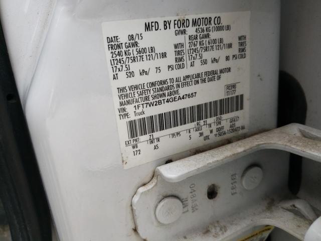 1FT7W2BT4GEA47657 - 2016 FORD F250 SUPER DUTY WHITE photo 12