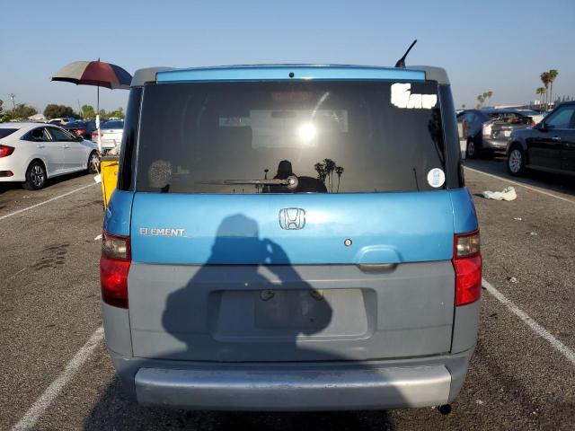 5J6YH28233L001623 - 2003 HONDA ELEMENT DX BLUE photo 6