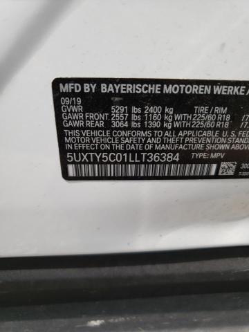 5UXTY5C01LLT36384 - 2020 BMW X3 XDRIVE30I WHITE photo 13