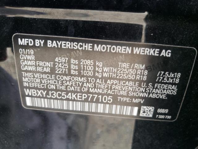 WBXYJ3C54KEP77105 - 2019 BMW X2 SDRIVE28I BLACK photo 13