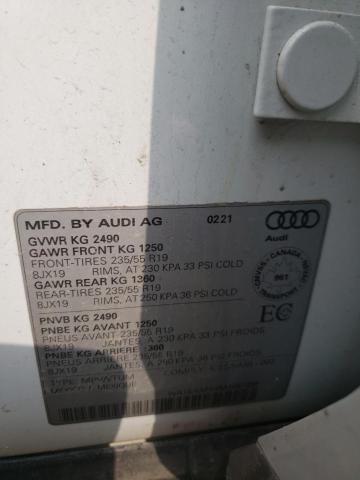 WA1EAAFY4M2057294 - 2021 AUDI Q5 PROGRESSIV WHITE photo 13