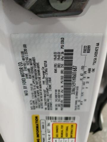 3LN6L5E91HR601687 - 2017 LINCOLN MKZ RESERVE თეთრი ფოტო 12