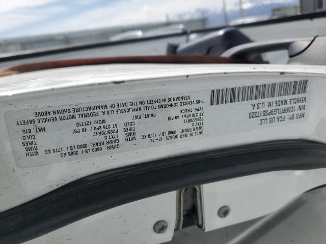 1C6RR7LG9PS517320 - 2023 RAM 1500 CLASS SLT თეთრი ფოტო 10