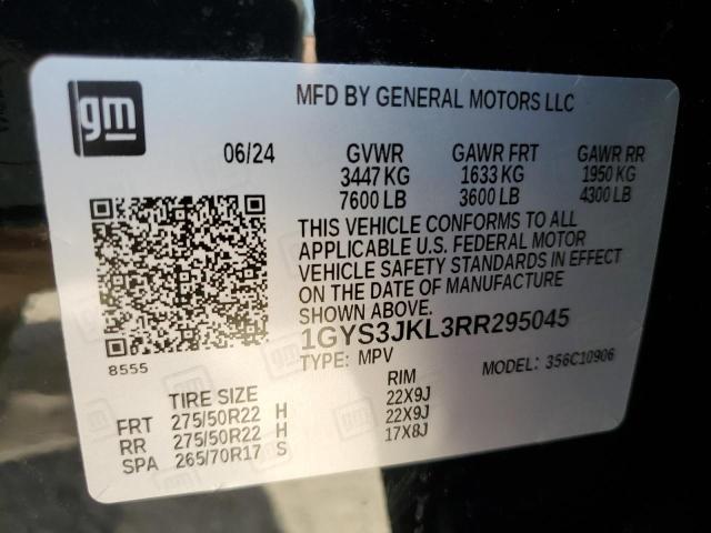 1GYS3JKL3RR295045 - 2024 CADILLAC ESCALADE ESV LUXURY Schwarz Foto 14