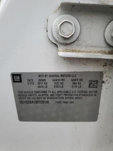 1G11C5SA1DF239146 - 2013 CHEVROLET MALIBU 1LT 白色 照片 12