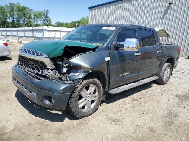 5TBEV58137S457967 - 2007 TOYOTA TUNDRA CREWMAX LIMITED GREEN photo 1