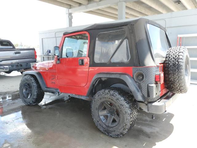 1J4FA49S7YP704602 - 2000 JEEP WRANGLER / SPORT RED photo 2