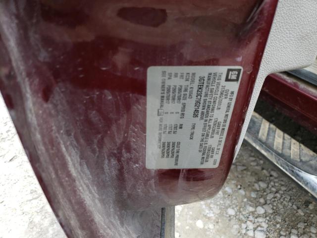 3GTEK23C79G214526 - 2009 GMC SIERRA K1500 SLE RED photo 12