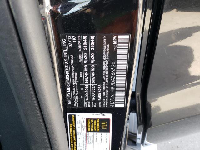 4JGDA5HB9DA266520 - 2013 MERCEDES-BENZ ML 350 4MATIC BLACK photo 13