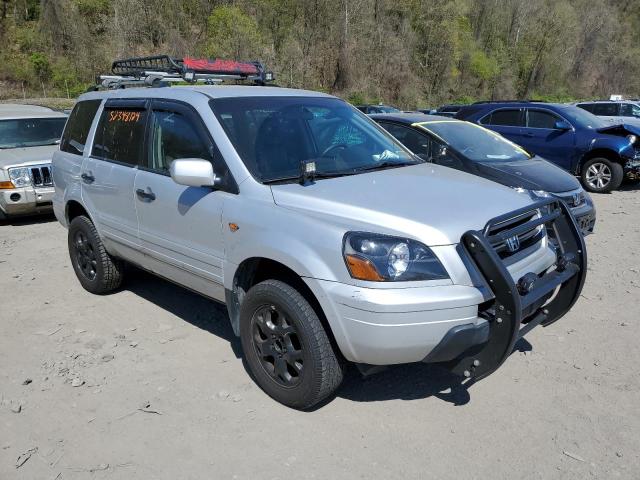 2HKYF18653H567408 - 2003 HONDA PILOT EXL GRAY photo 4