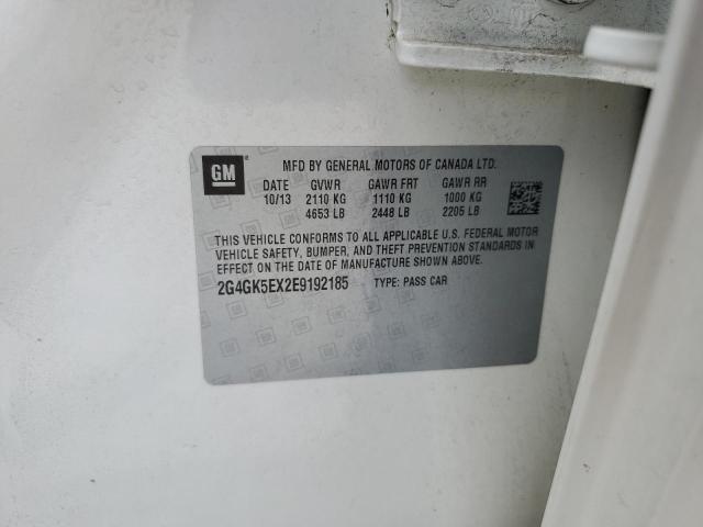 2G4GK5EX2E9192185 - 2014 BUICK REGAL 白色 照片 10