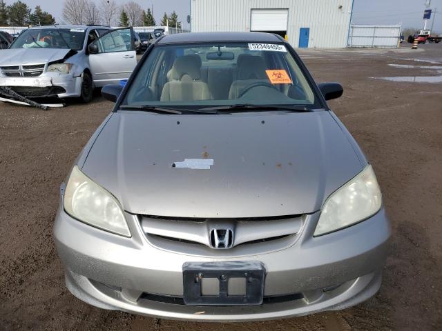 2HGES16355H021275 - 2005 HONDA CIVIC DX VP GOLD photo 5