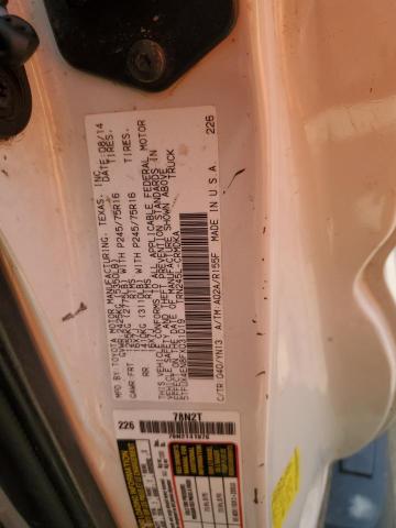 5TFUX4EN8FX031019 - 2015 TOYOTA TACOMA ACCESS CAB თეთრი ფოტო 12