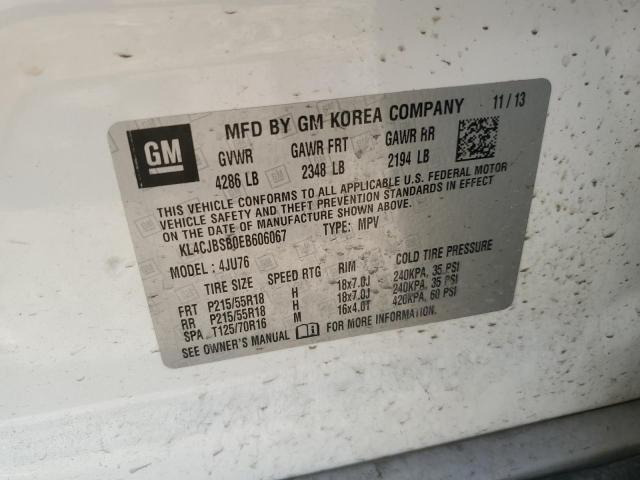 KL4CJBSB0EB606067 - 2014 BUICK ENCORE CONVENIENCE 白色 照片 13