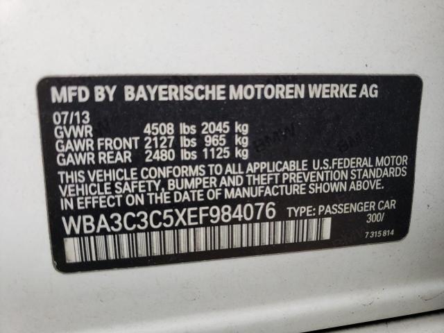 WBA3C3C5XEF984076 - 2014 BMW 320 I XDRIVE WHITE photo 12