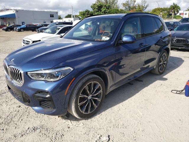 5UXCR6C06N9K34923 - 2022 BMW X5 XDRIVE40I BLUE photo 1