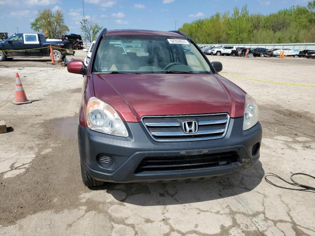 JHLRD78845C033364 - 2005 HONDA CR-V EX BURGUNDY photo 5