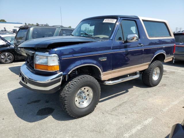 1FMEU15H1SLA63698 - 1995 FORD BRONCO U100 BLUE photo 1