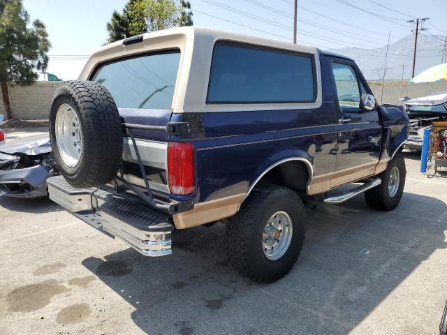 1FMEU15H1SLA63698 - 1995 FORD BRONCO U100 BLUE photo 3