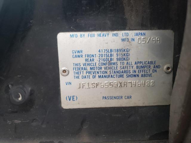 JF1SF6553XH746488 - 1999 SUBARU FORESTER S BLACK photo 12