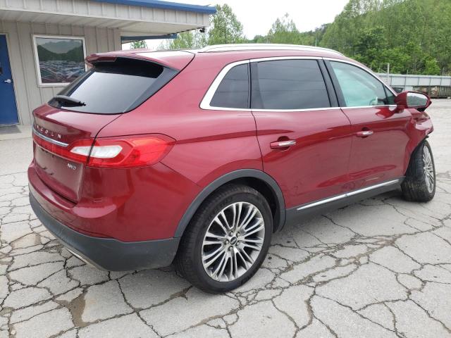 2LMTJ8LR6GBL51104 - 2016 LINCOLN MKX RESERVE RED photo 3