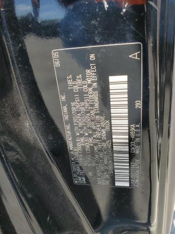 5TBRU34175S454825 - 2005 TOYOTA TUNDRA ACCESS CAB SR5 BLACK photo 12