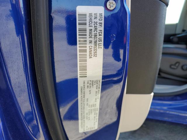 2C4RC1BG7MR532632 - 2021 CHRYSLER PACIFICA TOURING L BLUE photo 13