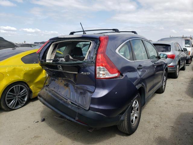 5J6RM4H39CL049924 - 2012 HONDA CR-V LX BLUE photo 3