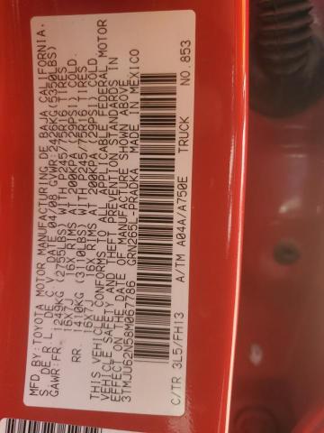 3TMJU62N58M067786 - 2008 TOYOTA TACOMA DOUBLE CAB PRERUNNER RED photo 12