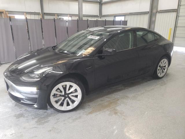 5YJ3E1EA5NF184706 - 2022 TESLA MODEL 3 BLACK photo 1