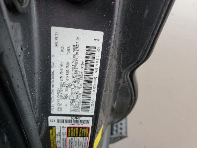 5TFRZ5CN3KX079188 - 2019 TOYOTA TACOMA ACCESS CAB გრაფიტი ფოტო 12