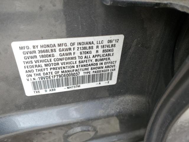 19VDE1F79DE005037 - 2013 ACURA ILX 20 TECH GRAY photo 12