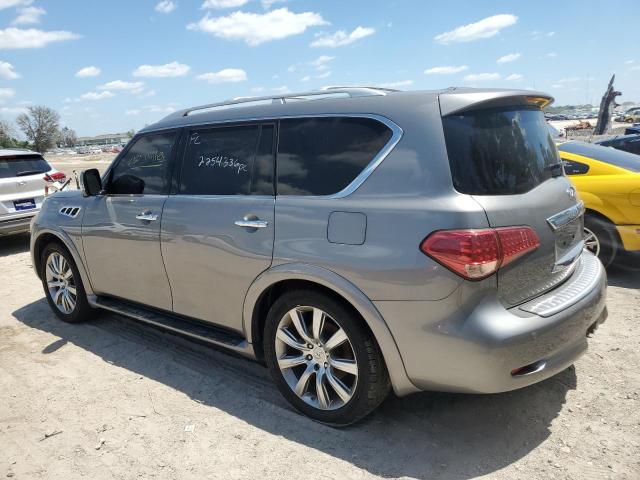 JN8AZ2ND5E9751104 - 2014 INFINITI QX80 SILVER photo 2