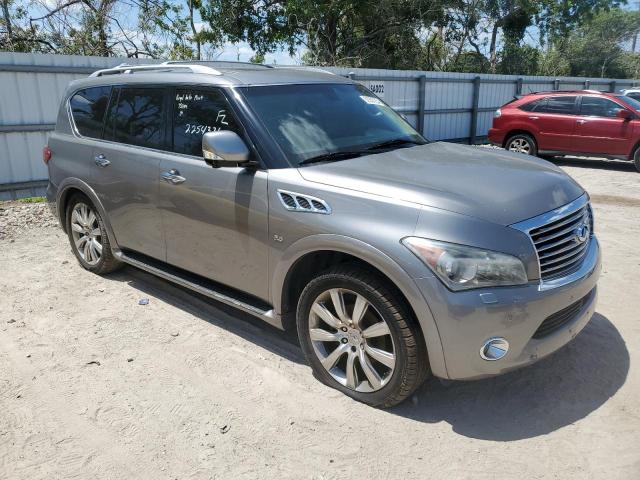 JN8AZ2ND5E9751104 - 2014 INFINITI QX80 SILVER photo 4