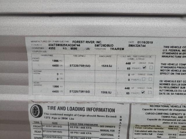 4X4TSMB25KA324744 - 2019 SALEEN CAMPER BLACK photo 10