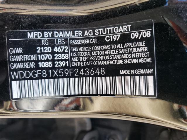 WDDGF81X59F243648 - 2009 MERCEDES-BENZ C 300 4MATIC BLACK photo 12