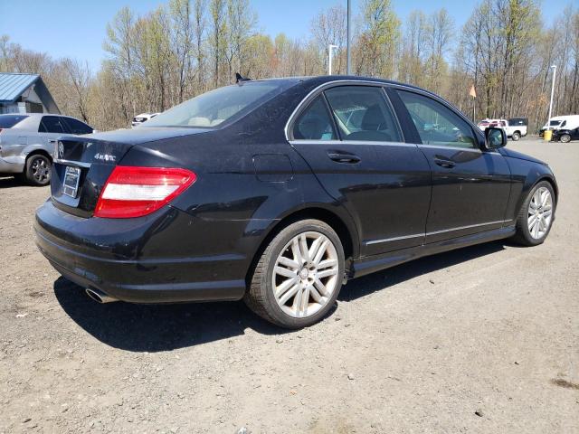 WDDGF81X59F243648 - 2009 MERCEDES-BENZ C 300 4MATIC BLACK photo 3