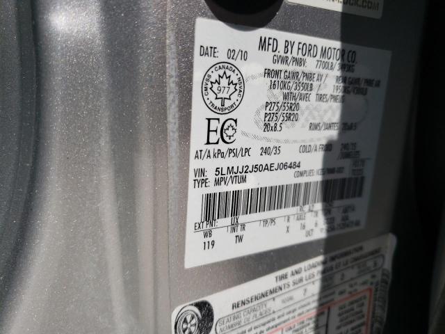 5LMJJ2J50AEJ06484 - 2010 LINCOLN NAVIGATOR 银色 照片 13