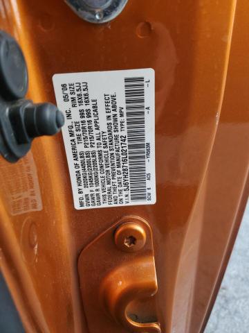 5J6YH28716L021742 - 2006 HONDA ELEMENT EX ORANGE photo 13