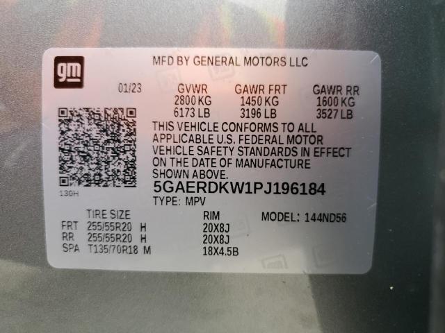 5GAERDKW1PJ196184 - 2023 BUICK ENCLAVE AVENIR ვერცხლისფერი ფოტო 14