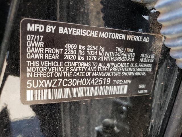 5UXWZ7C30H0X42519 - 2017 BMW X3 SDRIVE28I BLACK photo 13