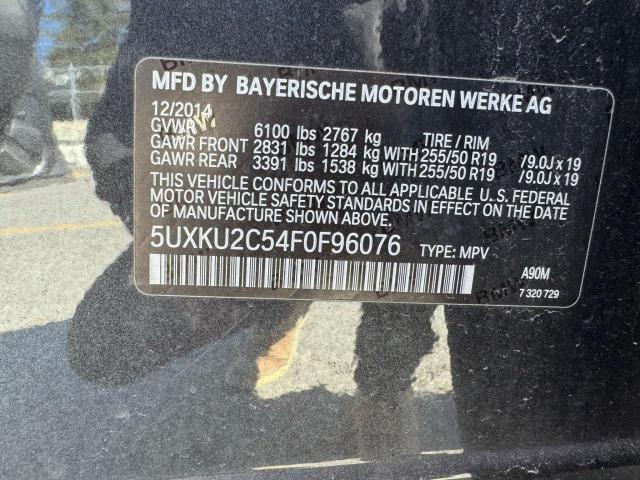 5UXKU2C54F0F96076 - 2015 BMW X6 XDRIVE35I BLACK photo 12