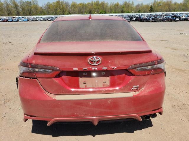 4T1G11BK4RU110230 - 2024 TOYOTA CAMRY SE NIGHT SHADE RED photo 6