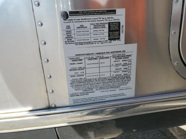 1STJ9YJ20GJ535750 - 2016 AIRSTREAM CAMPER SILVER photo 10