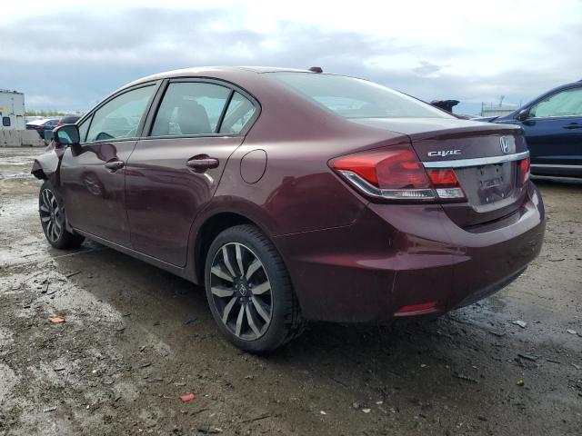 19XFB2F93EE028153 - 2014 HONDA CIVIC EXL ბურგუნდია ფოტო 2