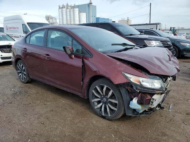 19XFB2F93EE028153 - 2014 HONDA CIVIC EXL BURGUNDY photo 4