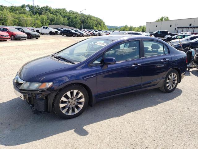 19XFA16839E004963 - 2009 HONDA CIVIC EX BLUE photo 1